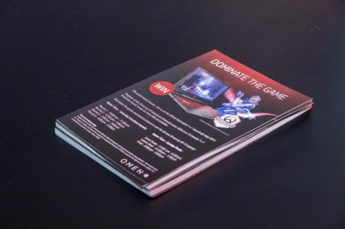 OMEN flyers that were handed out at the event.