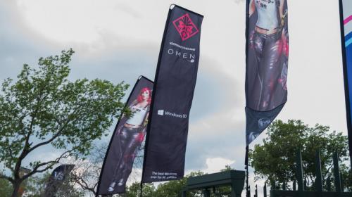 More OMEN branding outside the Dome.